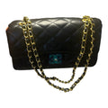 Black Quilted Chain Shoulder Bag Designer Style